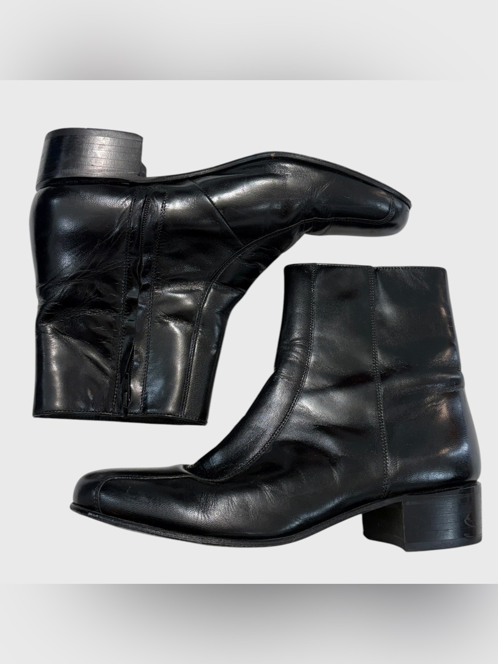 Florsheim Duke Black Leather Dress Boots Size 11